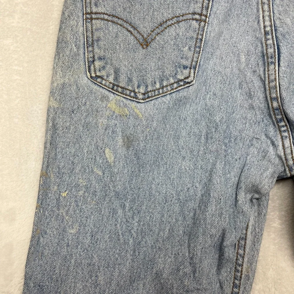 Levi's 505 Straight Leg Jeans Men's Blue Denim Cotton Pockets Zip‎ Fly - 32X29.5